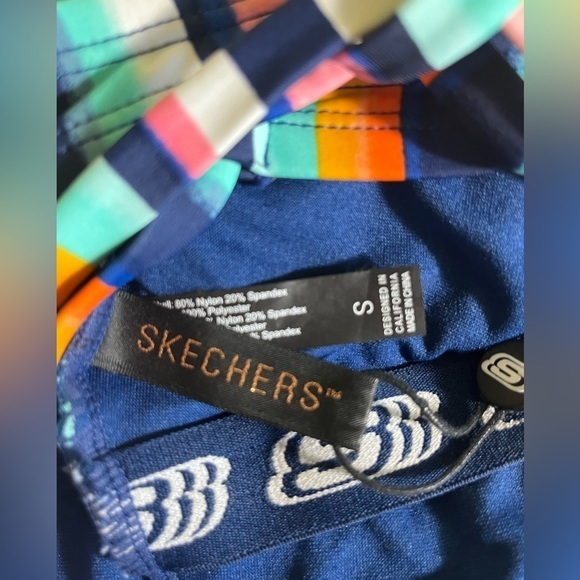 Skechers‎ Striped one piece Swimsuit Sz S - Picture 7 of 10